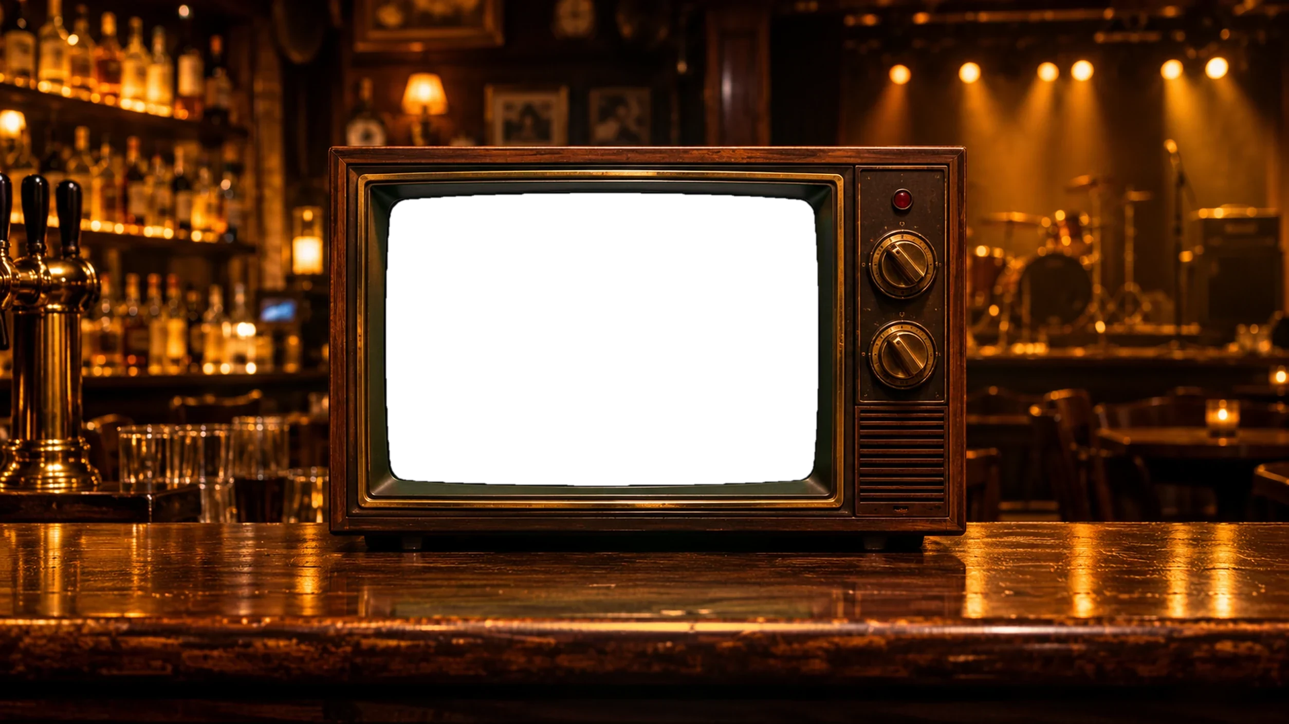 TBC TV: una tele de tubo sobre la barra del bar